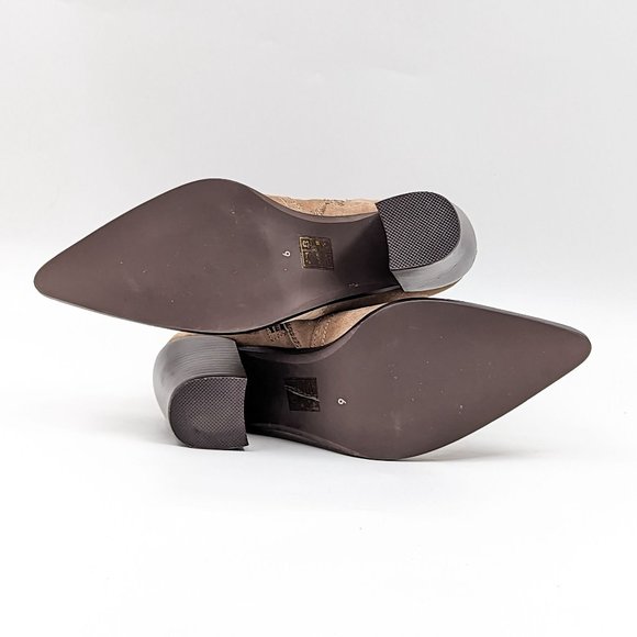 Jeffrey Campbell Women Jolena Natural Suede Western Pointy Boots size 6 - Picture 4 of 12